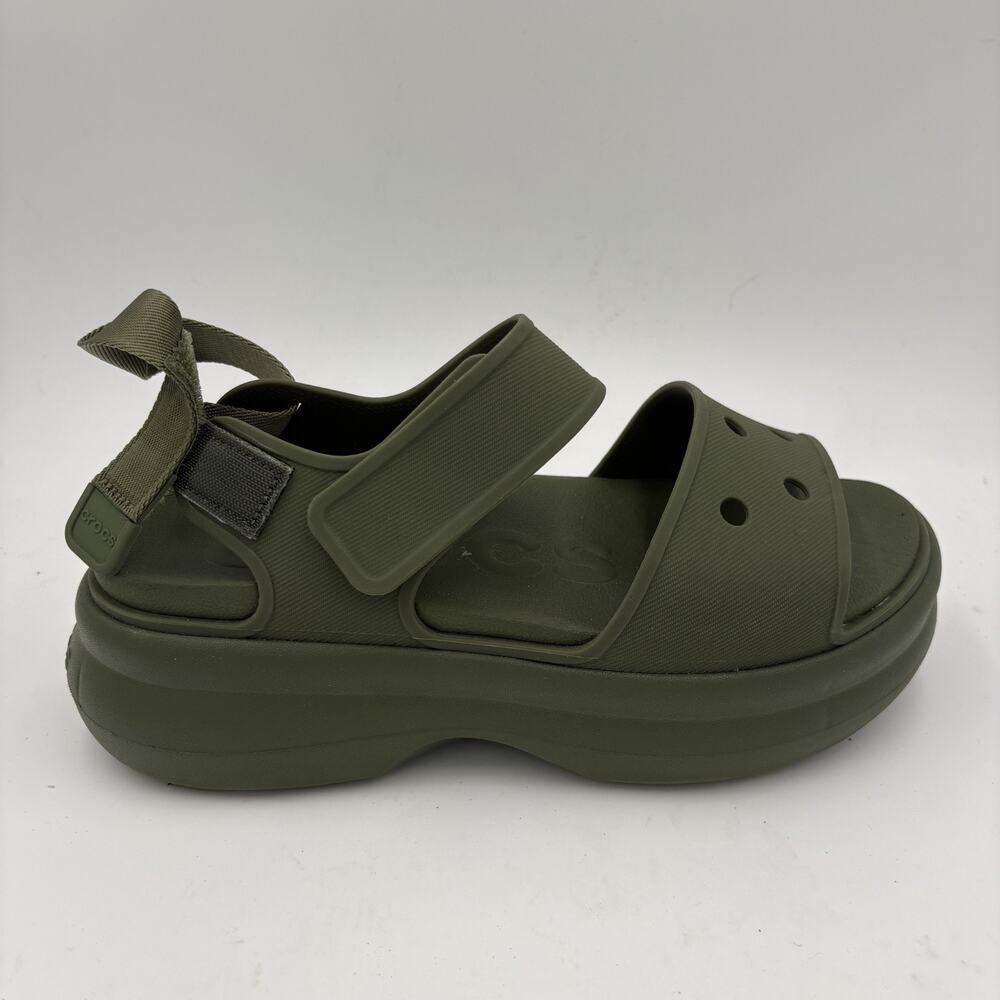 Crocs Soho Y Strap Women’s Size 9 Platform Army Green 211755-309 Sandals